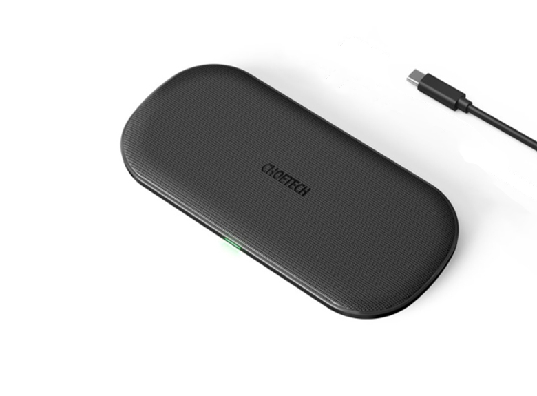 Choetech 10W 5-Coil Dual Fast Wireless Charger With 1M AC Cable (T535-S)