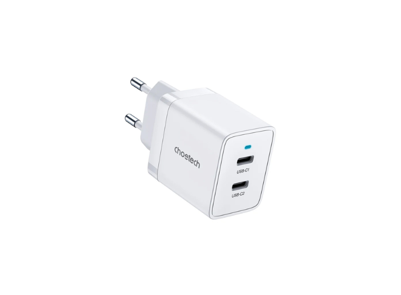Choetech dual type-c PD40W wall charger - White(Q5006-WH)