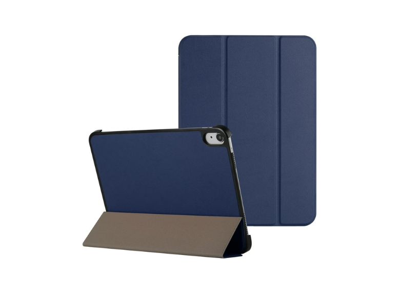 HR Cases - Apple iPad 10th Gen 2022 Trifold Magnetic Closure PU Leather Case Cover - Blue(TBTRI-iPD10gen-Blue)