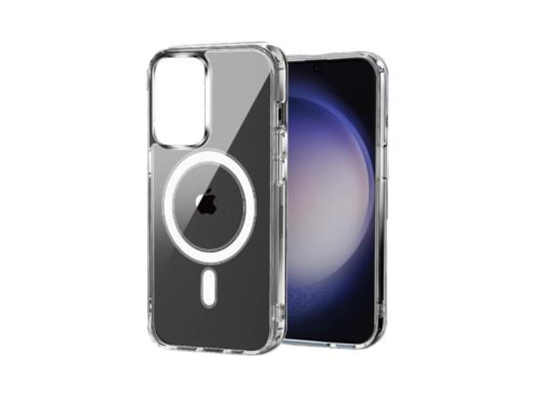 HR Cases -Samsung Galaxy s24 Thick Transparent [Magnetic Circle] Shockproof Hybrid - Clear(MGTRNS-s24-Clr)