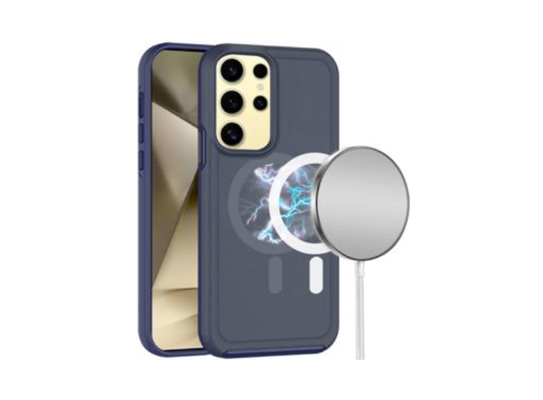 HR Cases -Samsung Galaxy s24 Ultra Magnetic Ring Circle Guard Fused Ultimate Hybrid Case - Blue(MGGUARD-s24UL-Blue)