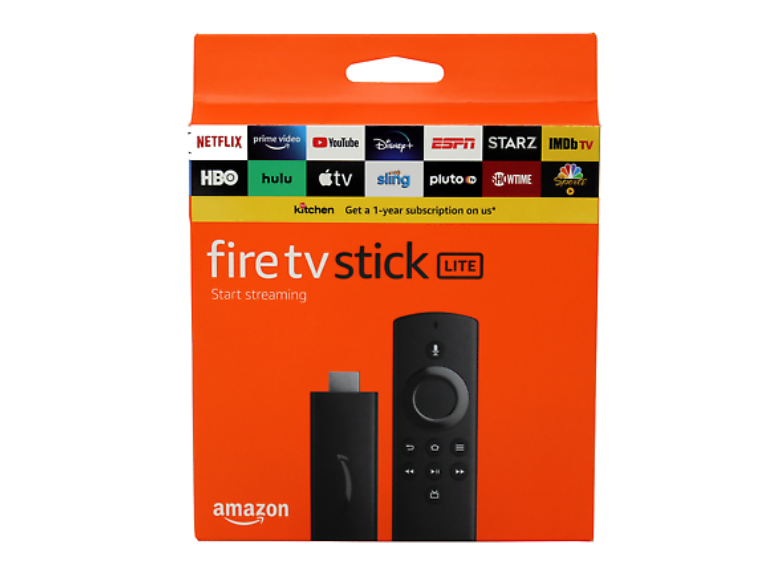 Amazon Fire TV Stick Lite with Latest Alexa Voice Remote Lite (no TV Controls), HD Streaming Device, Black